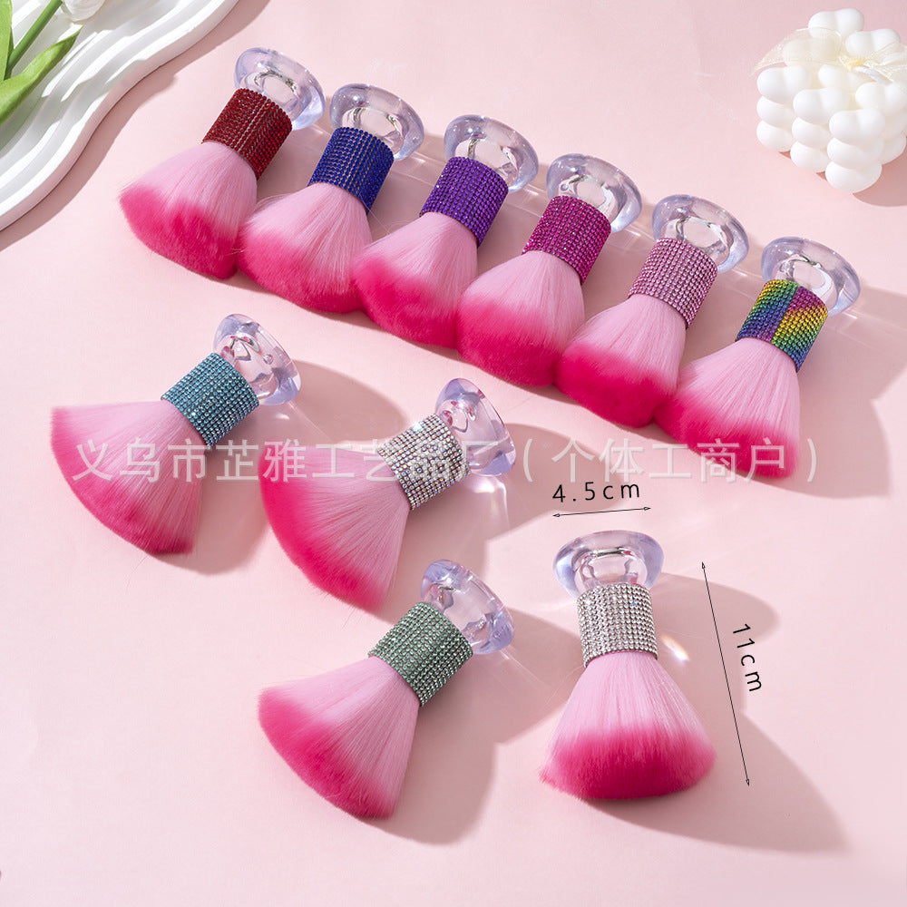 Wholesale Diamond mushroom head loose powder brush makeup brush cleaning brush tool blush brush nail art dust brush